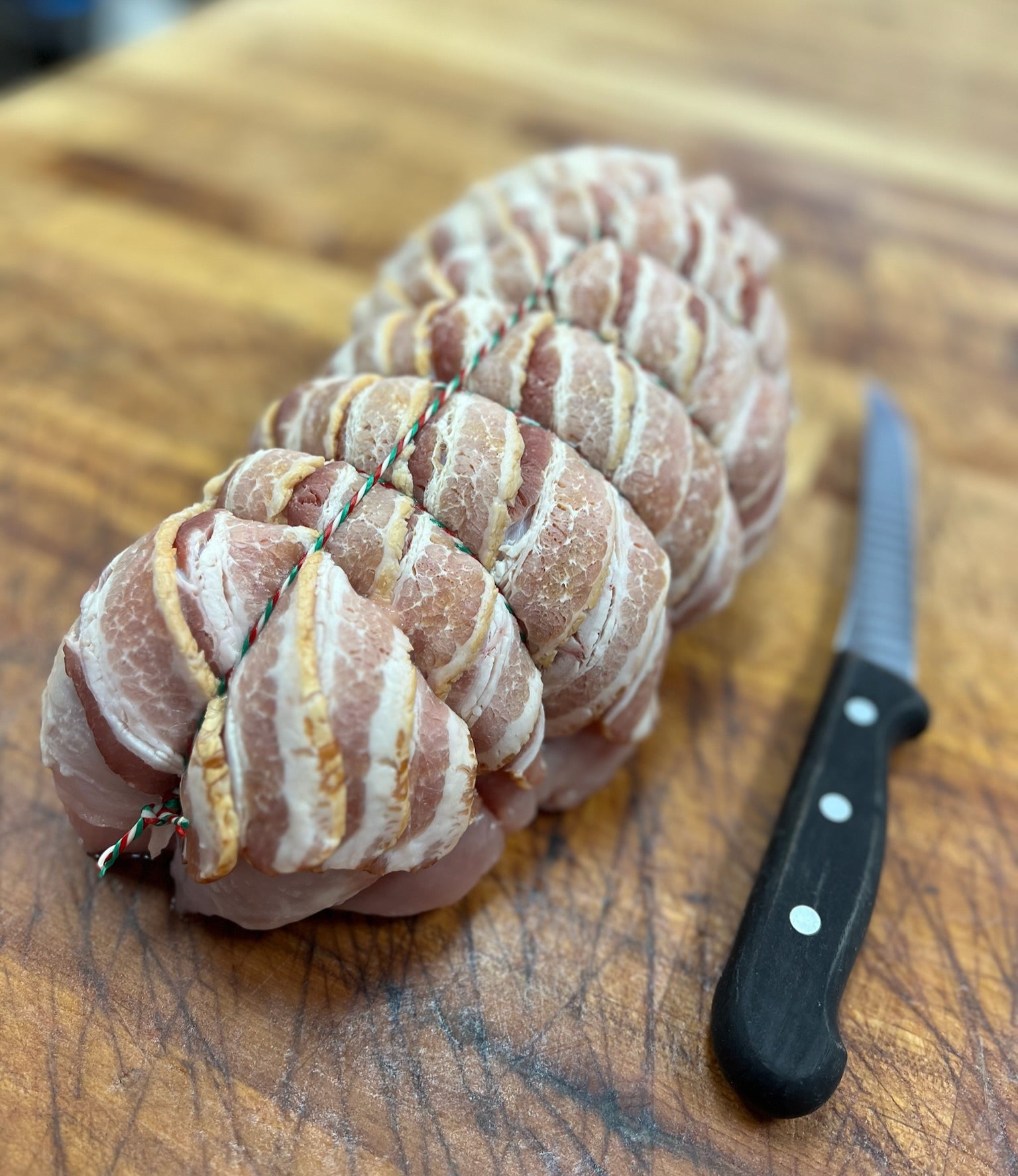 Bacon Wrapped Boneless Turkey Breast image 0